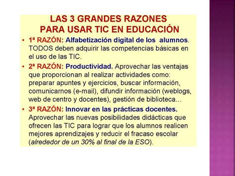 La Importancia De Las Tic En La Educación Ppt