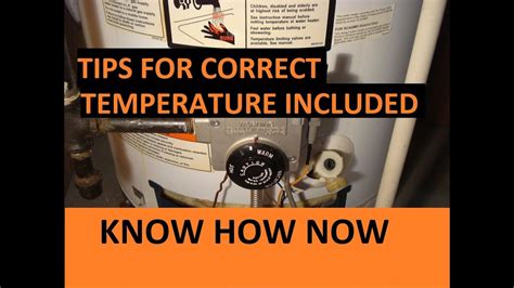 How To Adjust Water Heater Temperature Setting Youtube