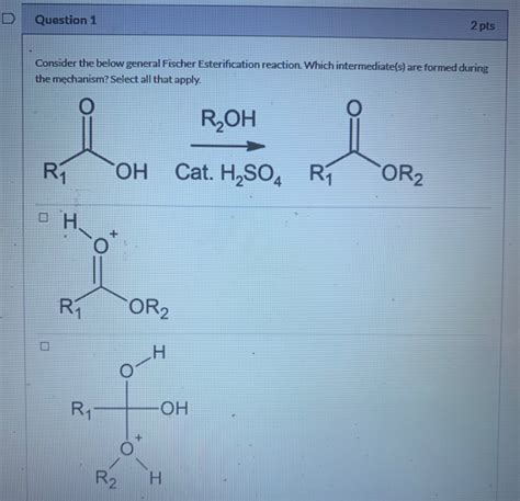 Solved Question Pts Consider The Below General Fischer Chegg