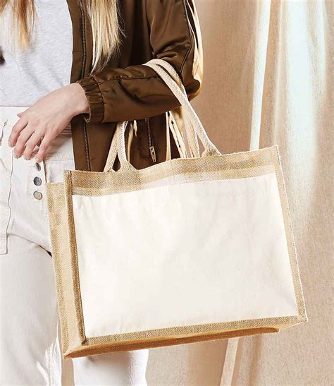 Westford Mill Pocket Jute Shopper Essential Workwear