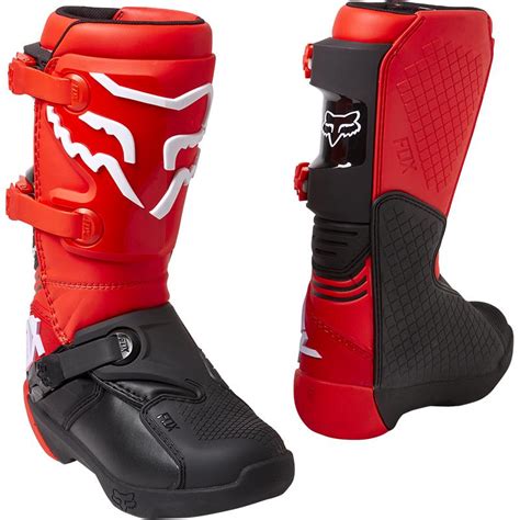 Bottes Cross Youth Comp Fox Rouge Noir Moto Axxe Fr Bottes Cross