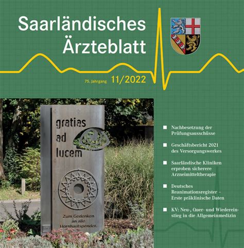 Neue Ausgabe November Rztekammer Saarland