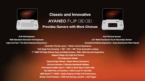 Gaming Handhelds Specs For The New Ayaneo Flip Kb And Flip Ds Have Been