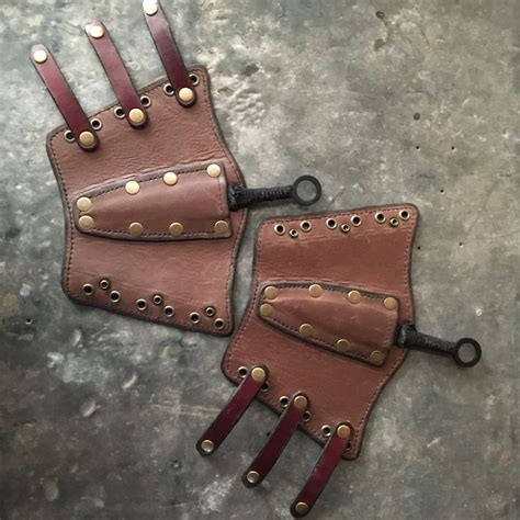 Steampunk Leather Bracers Leather Bracers Steampunk Leather Leather