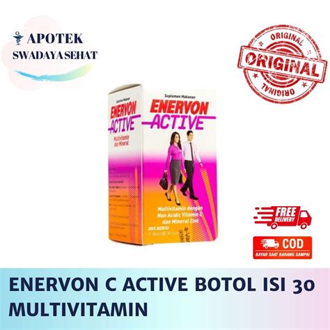 Jual ENERVON ACTIVE Vitamin C Botol Isi 30 Tablet Shopee Indonesia