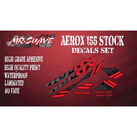 Aerox Stock Decals V Red Shopee Philippines