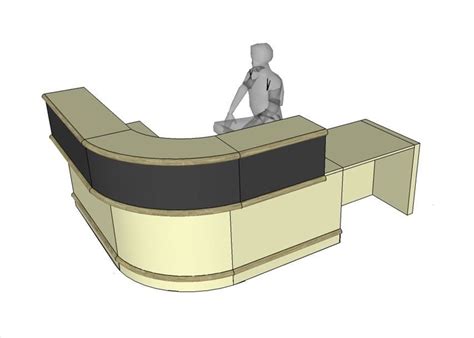 Curved Reception Desk Cad Block 2d Autocad Drawings Of A Double