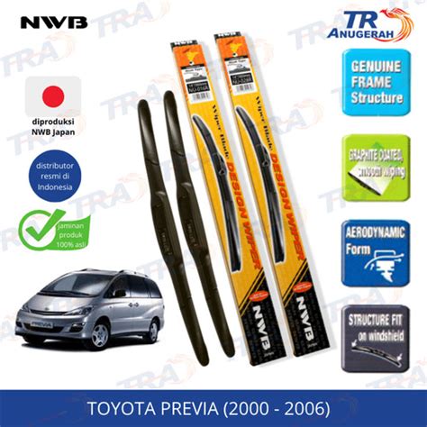 Promo Wiper Depan Hybrid DESIGN NWB JAPAN Toyota Previa 16 28 Inch