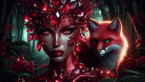 Ruby Red Goddess With Ruby Fox By Adayasilverclaw507 On Deviantart