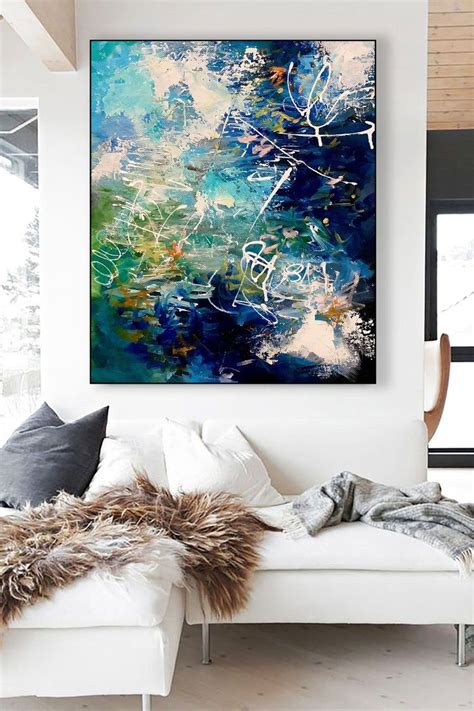 Extra Large Wall Art • Original Art Bright Abstract Original Painting