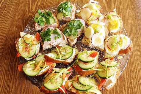 norwegian open faced sandwiches