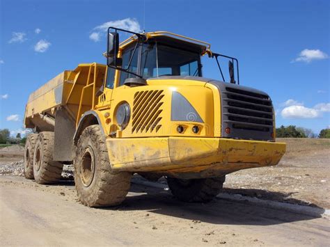 Giant Dump Truck. Giant Yellow Dump Truck On A Construction Site , # ...