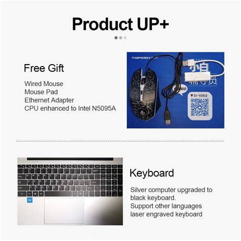 TOPOSH Laptop 15.6-inch Intel N5095 16GB RAM 512GB SSD Business Office ...