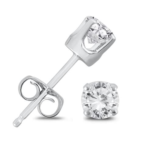 Szul Jewelry 12 Carat Tw Round Solitaire Diamond Stud Earrings In