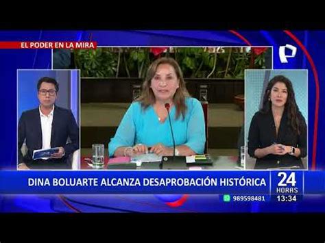 24Horas VIVO Dina Boluarte alcanza desaprobación histórica YouTube