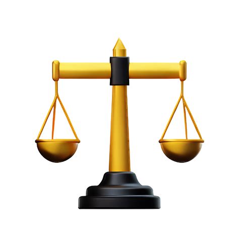 Golden Scales Of Justice On Transparent Background Png