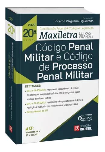 C Digo Penal Militar E Processo Penal Militar Maxiletra