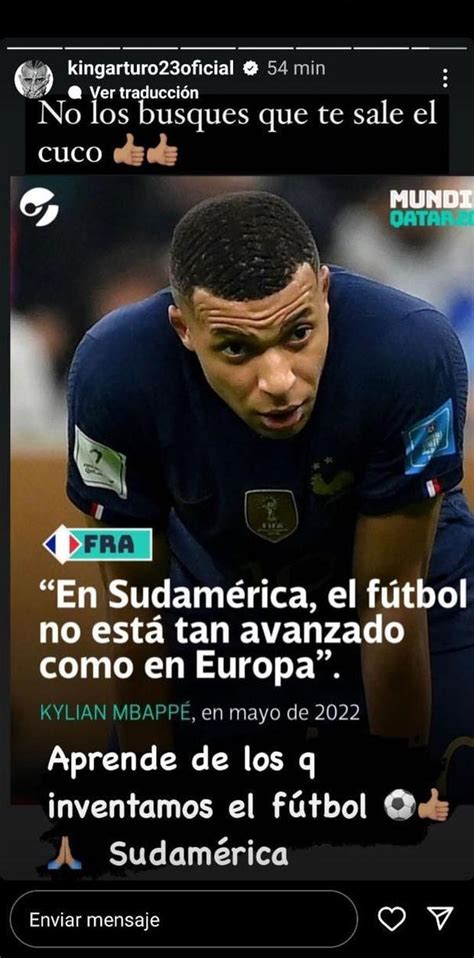 Argentina Campeón Qatar 2022 Arturo Vidal Le Sacó En Cara A Kylian Mbappé Sus Palabras Sobre