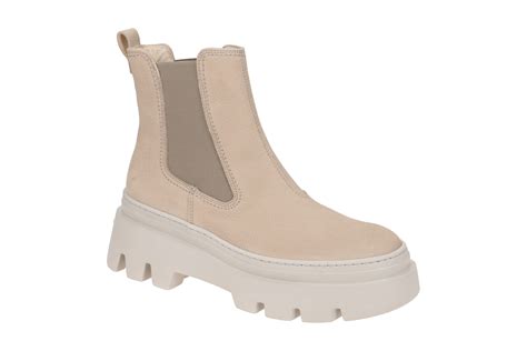 Paul Green Plateau Chelsea Stiefelette Beige Nubuck Schuhhaus