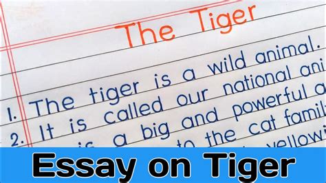 10 Lines On Tiger In English Essay On Tiger In English Short