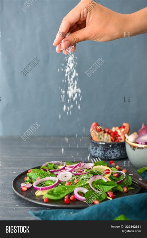 Woman Sprinkling Salt Image And Photo Free Trial Bigstock