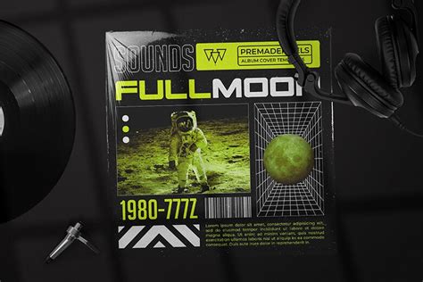 Full Moon Album Cover - Photoshop PSD