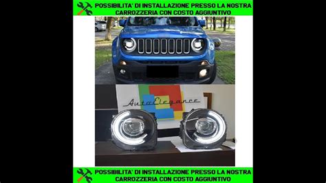 FANALI JEEP RENEGADE 2014 AL 2018 FARI ANTERIORI LENTICOLARI DIURNE LED