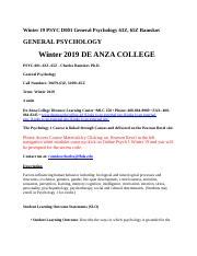 Online Psyc Syll W Docx Winter Psyc D General Psychology