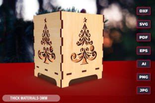 Christmas Candle Holder Laser Cut File 2 Graphic By LaijuAkter