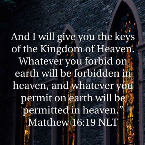 Matthew And I Will Give You The Keys Of The Kingdom Of Heaven