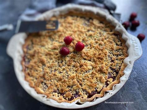 Tarte Sabl E Facile Et Rapide Aux Cerises Fa On Crumble Streusel