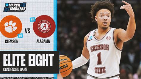 Alabama Vs Clemson Elite Eight Ncaa Tournament Extended Highlights