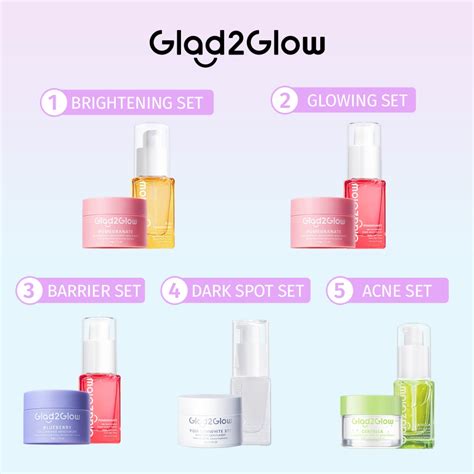 Jual Glad Glow Pcs Skincare Paket Moisturizer Serum Brightening