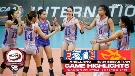 Ncaa Season Wvb Game Highlights Arellano Vs Ssc R March