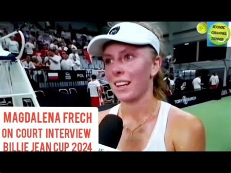 Magdalena Frech On Court Interview Billie Jean King Cup Youtube