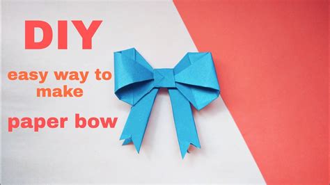 Diy Paper Bow How To Make Paper Bow Easy Way To Make Paper Bow Step By