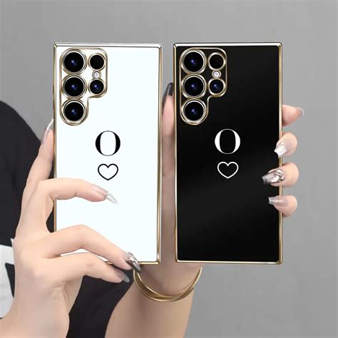 O Pattern Luxury Plating Phone Case Full Body Protection Temu Canada