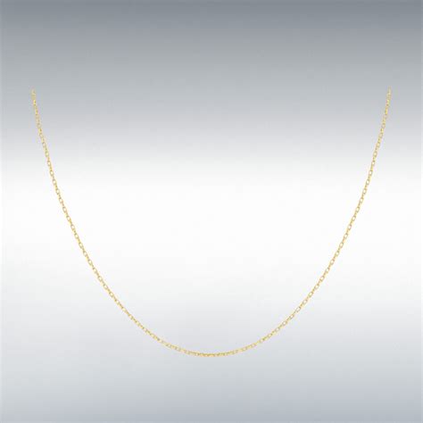 9ct Yellow Gold Diamond Cut Belcher Chain Link 18 Necklace TB