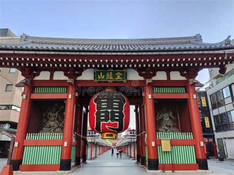 kaminarimon gate  senso ji temple tokyo editorial image image