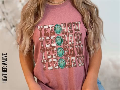 Yee Haw Tee Western Shirt Cowgirl Shirt Boho Western Tee Etsy