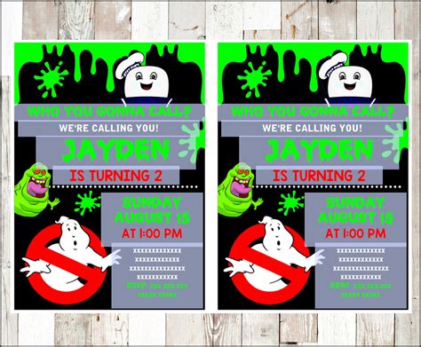 Ghostbusters Party Invitation Ghostbusters Birthday - Etsy