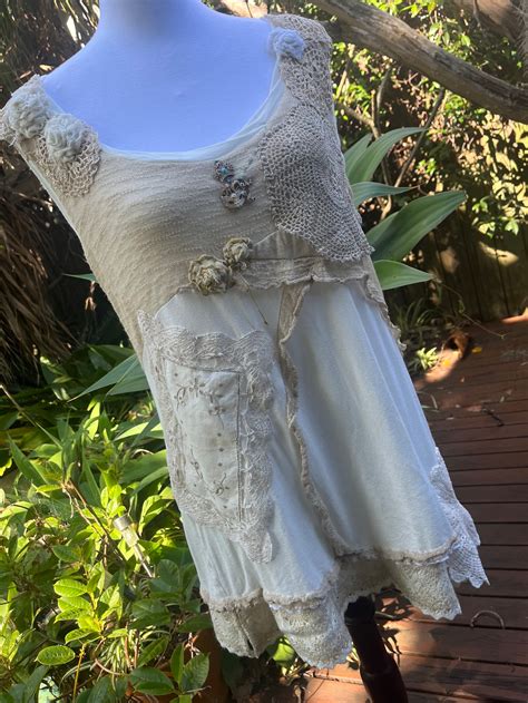 Bohemian Shabby Chic Magnolia Pearl Inspired Top Artsy Etsy Australia