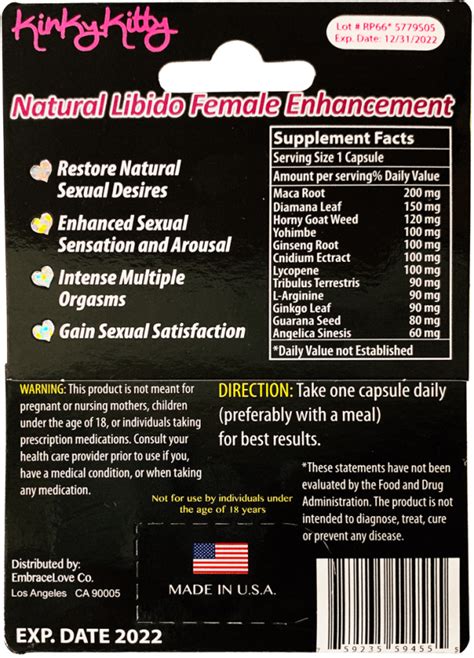 Kinky Kitty 1750 Natural Female Libido Enhancement Pink Pill