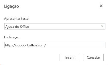 Adicionar uma hiperligação a um diapositivo Suporte do Office