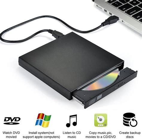 Lecteur De Dvd Externe Sopoby Usb Slim Portable Lecteur De Cd Rw