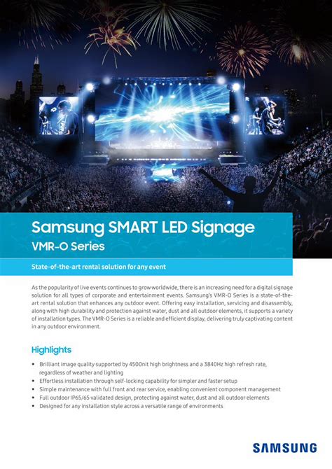 Pdf Samsung Smart Led Signage 3 All Components Undergo Strict Testing To Ensure Optimum