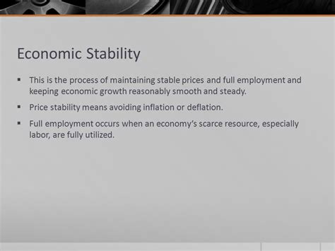 Economic Stability Definition