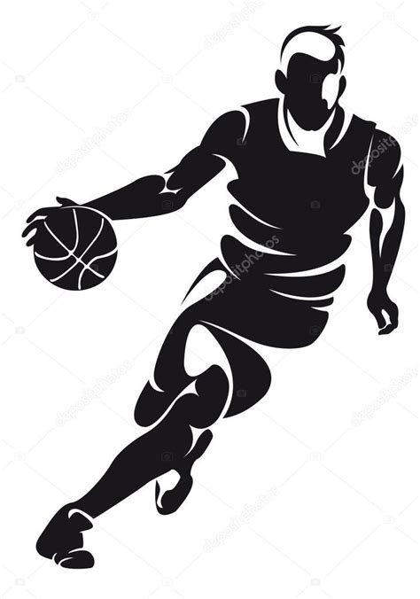 Jugador De Baloncesto Silueta Stock Vector By Chebanova