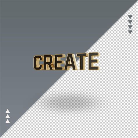 3d Crear Icono De Oro Negro Renderizado Vista Derecha Archivo PSD Premium