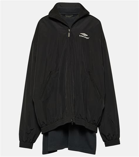 Technical Poplin Track Jacket In Black Balenciaga Mytheresa